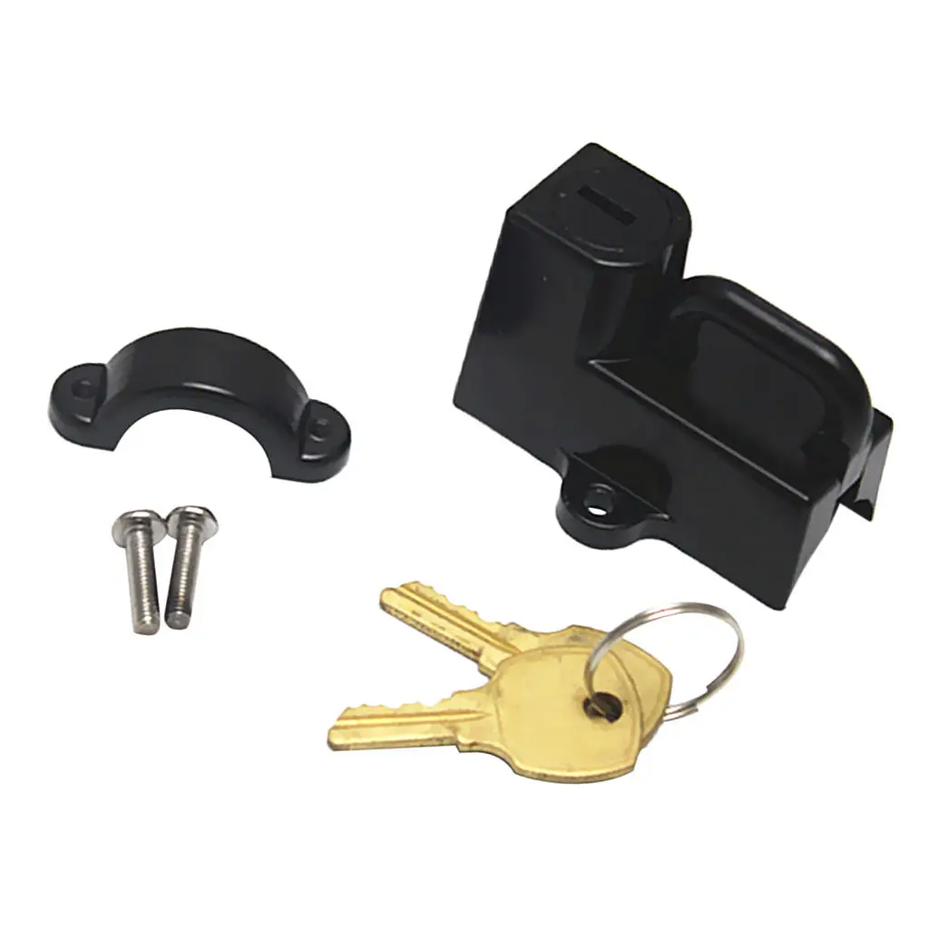 

Black Universal Motorcycle Helmet Anti-theft Security Lock For 22mm 7/8''