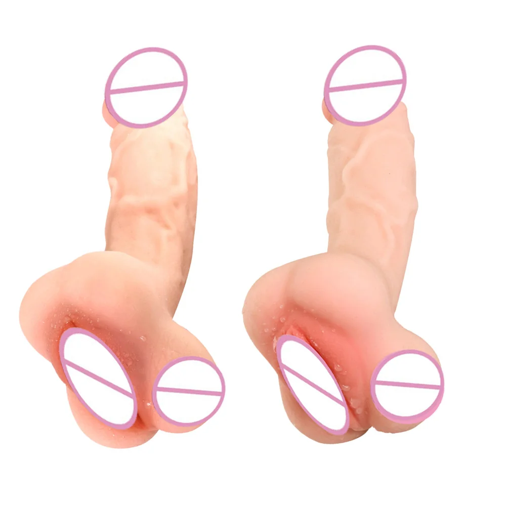 Мужской Массажер для геев мастурбации мягкий силиконовый пенис с рукавом