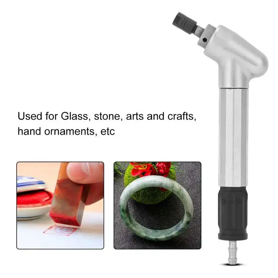 52500 RPM Pneumatic Grinding Pen 120 Degree Angle Bending Air Micro Die Grinder Tool Kit for stone crafts hand ornaments | Инструменты