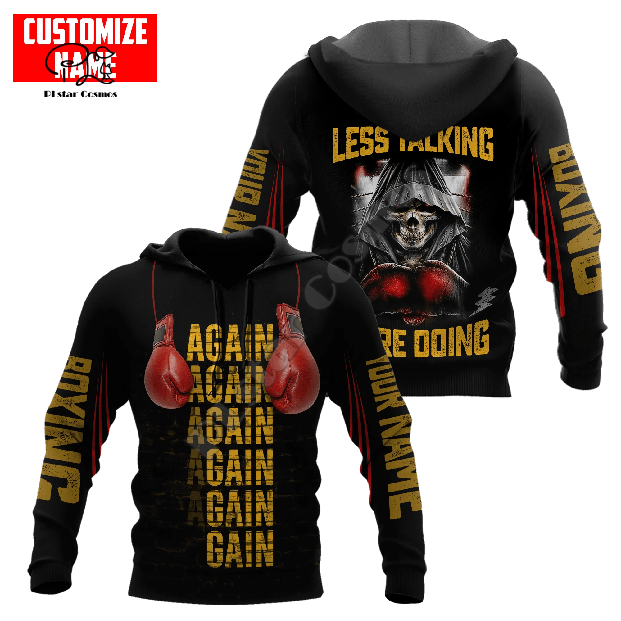 NewFashion Cosplay Sports Boxing Fighting Champion Sportswear Tracksuit 3DPrint Men/Women Funny Autumn Casual Jacket Hoodies B11
