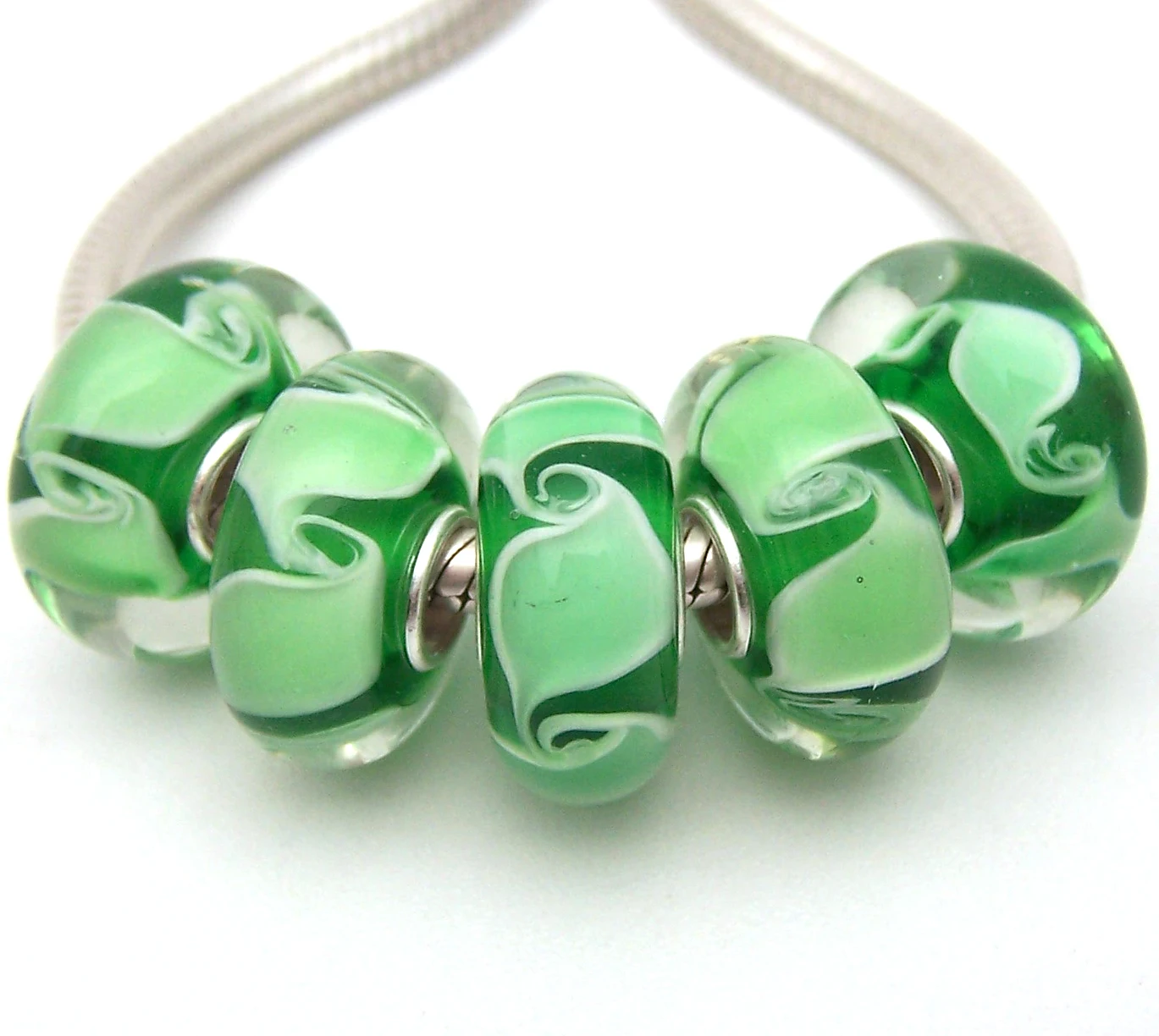 Бусины из серебра 100% пробы с муранским стеклом|Бусины| |