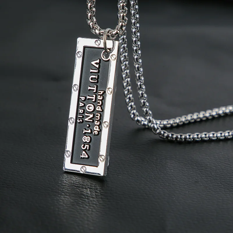 

Новое популярное модное ожерелье в стиле хип-хоп из нержавеющей стали, подвеска из титановой стали для мужчин и женщин, модное Ювелирное Укр...