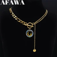 g letter abalone stainless%c2%a0steel chokers necklace for menwomen gold color pendants necklaces y2k jewelry collier lettre nxs02