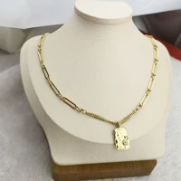 new goddess luxury gold color necklace luxe fashion jewelry stainless steel for women