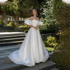 Женское свадебное платье It's yiiya, белое кружевное платье со съемными рукавами и вышивкой на лето 2019