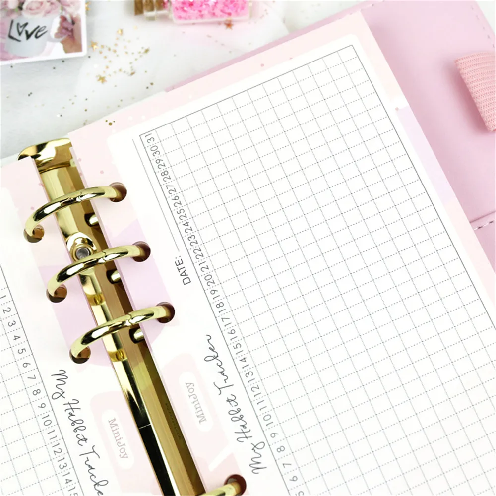 

40 Sheets A5a6 Loose-leaf Paper Notebook Inner Page 6-hole Refill Hand Book Divider Page Organizer Kawaii Stationery Child Gift