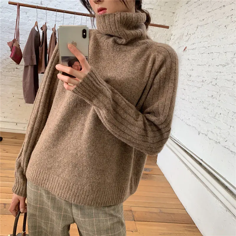 

Sweater Pullover Women Turtleneck Sweater Women Long Sleeves Women Sweater Pullover Sweater Warm Korean Pull Femme Sweaters
