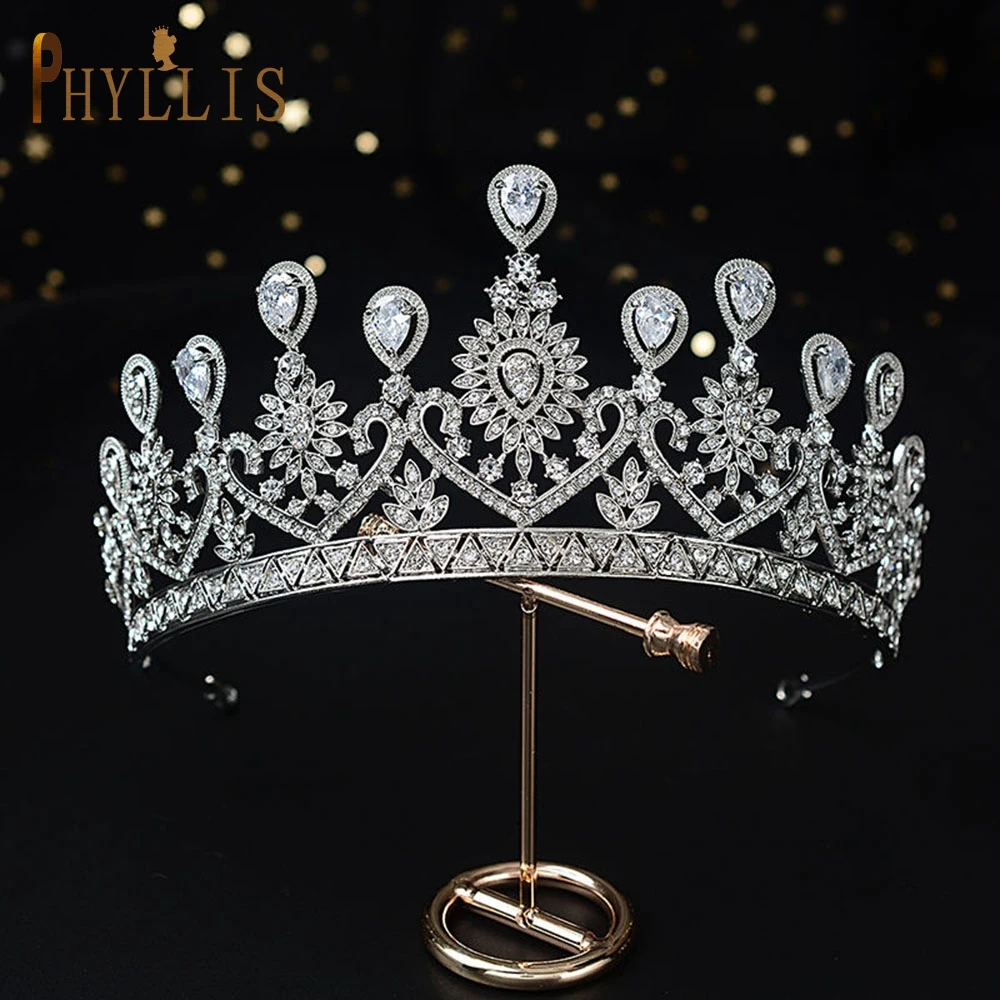 

A175 Silver Gold Wedding Crowns Crystal Bridal Headpieces Wedding Hair Jewelry Bridal Tiaras Ladies Headband Rhinestone Headwear