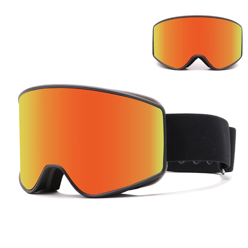 Спортивные лыжные очки цилиндрические зимние двухслойные противотуманные