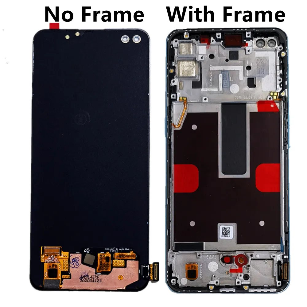 Pantalla AMOLED Original de 6,6 pulgadas para m&oacute;vil, digitalizador de pantalla LCD con Panel t&aacute;ctil con Zoom 10x para Reno 10X, marco de pantalla LCD de repuesto-3