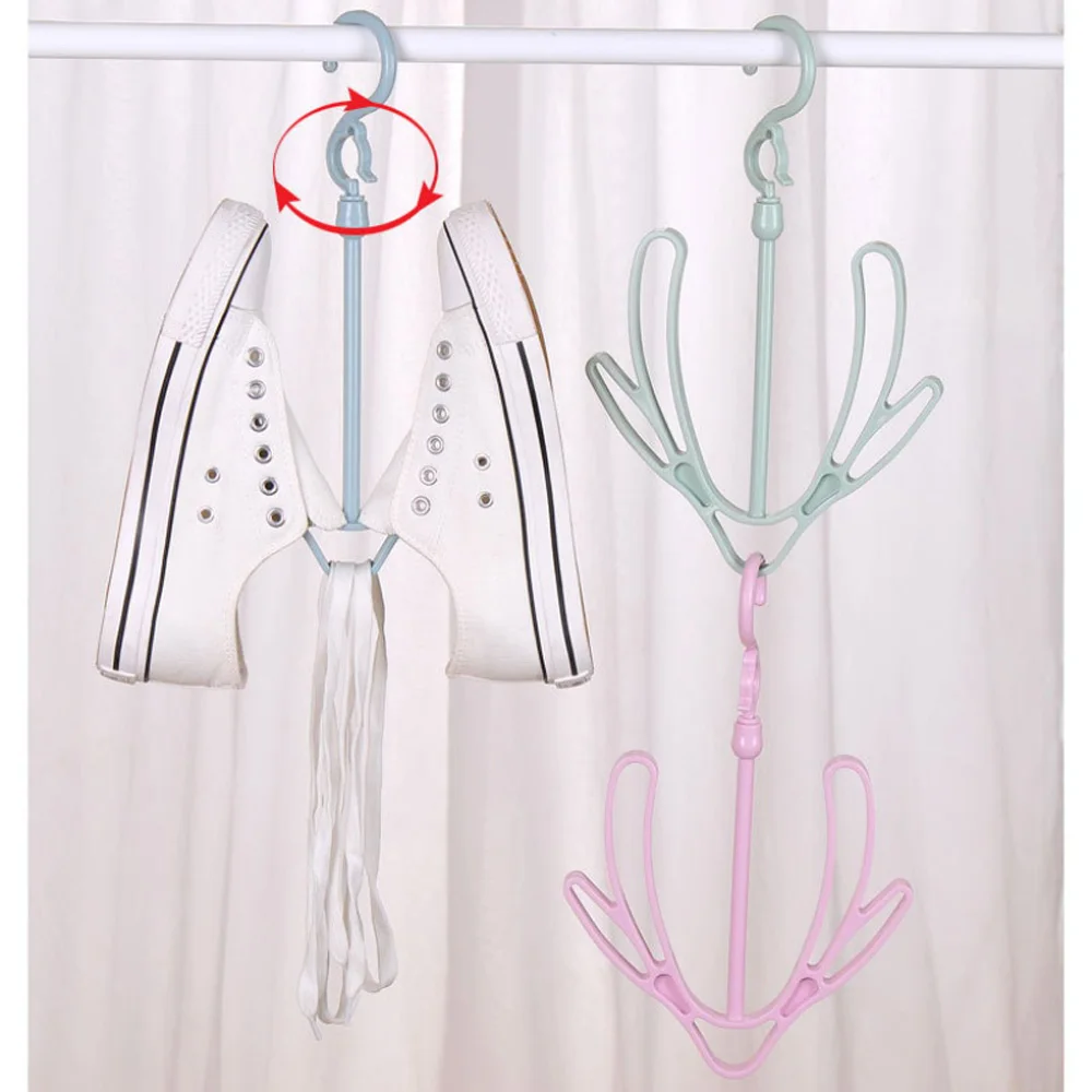 

1PC Shoes Hanger Drying Rack Antiskid Space Saving Shoes Hanging Hooks Shoe Hanging Hanger for Closet Home Storage Organizer