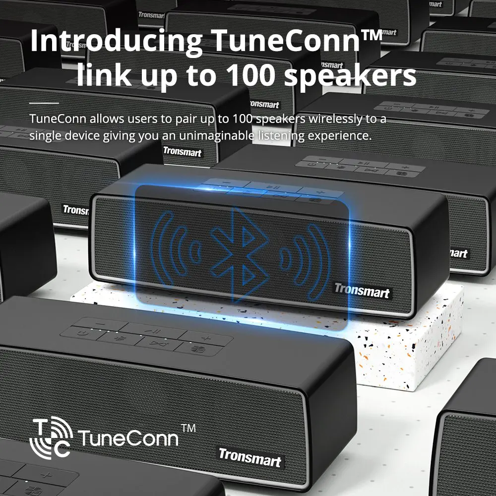 Tronsmart Studio Bluetooth Speaker 30W Portable Wireless with HiFi Deep Bass 100 Speakers Pairing Aluminum Soundbar | Электроника