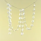 Ручной работы 5 м 1 м прозрачный красный розовый Цвета Хрустальная деталь люстры призмы Восьмиугольные бусины цепи дома деко в стиле Ловца снов рождественским