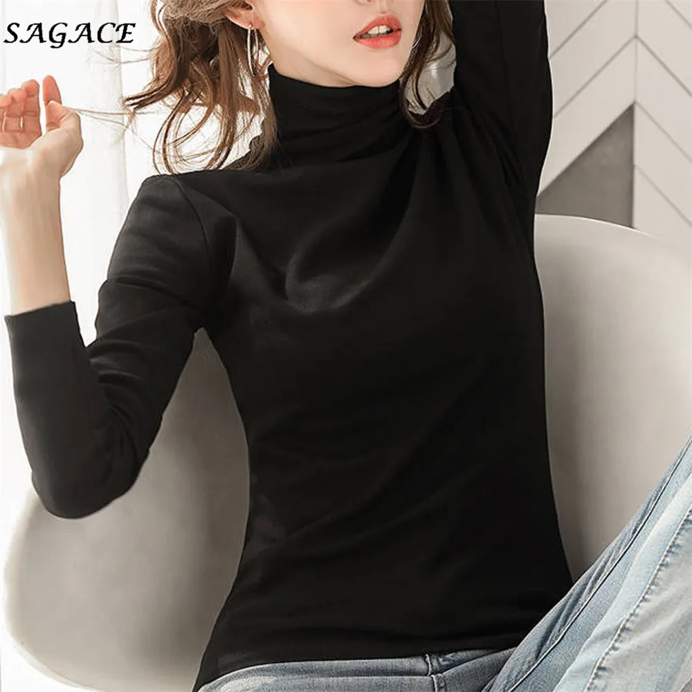 Sagace одежда кофты для женщин плюс размер длинный рукав льняная мешковатая блузка