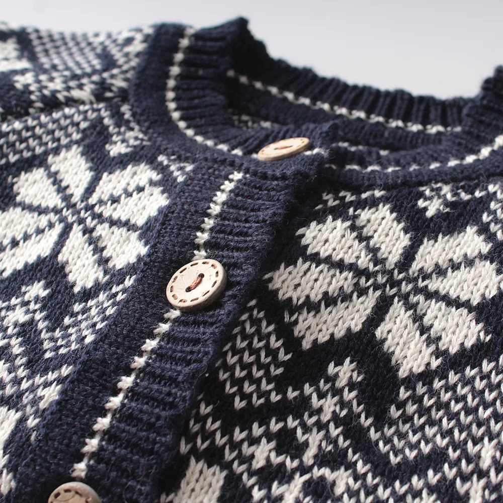 Плотное зимнее красное рождественское пальто с хлопком Детский кардиган для