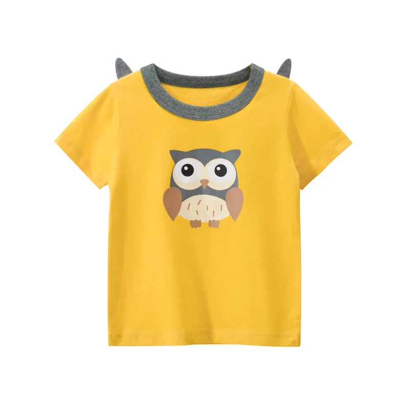 

2021 Summer Children Tees Short Sleeve T Shirts Cartoon Casual COTTON Tops Kids Summer Clothes Boys Girls 2 3 4 5 6 7 8 Years