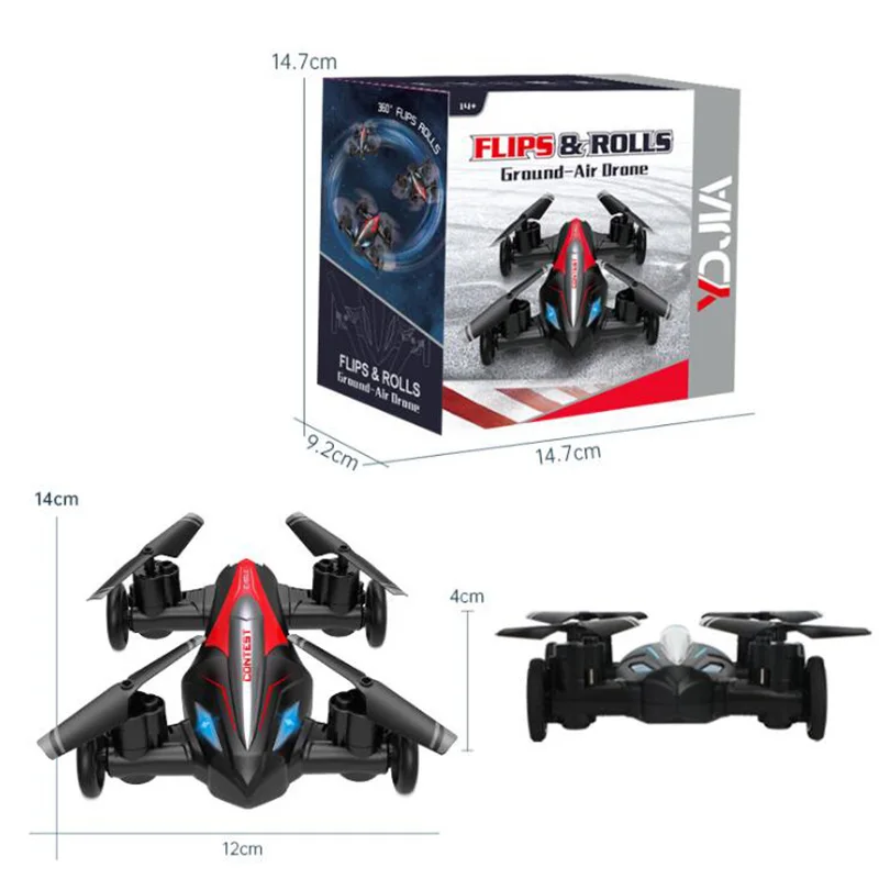 D85 2 4G RC Hobby Мини 2in1 беспилотный Летающий автомобилем трюк по суше и воздуху
