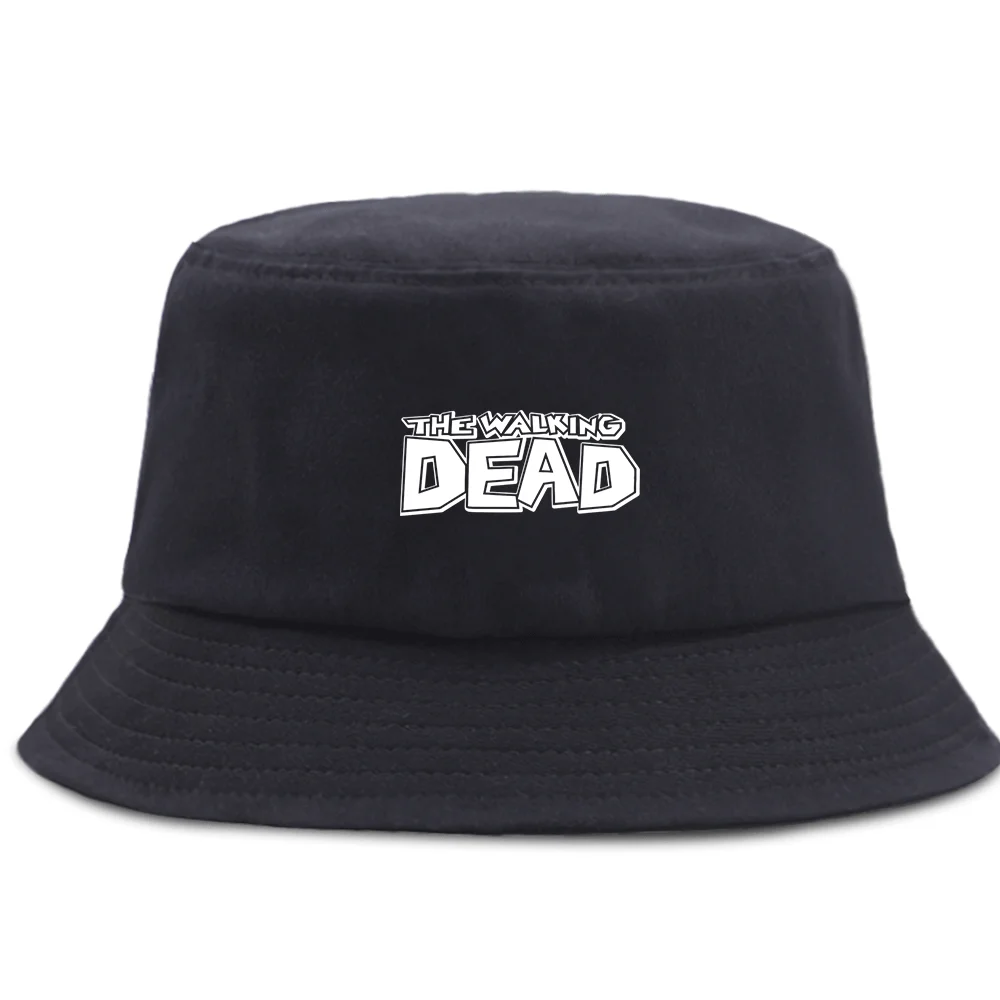 

The Walking Dead Funny Beach Cap Casual Unisex Fisherman's Caps Women Cotton Outdoor Bucket Hat Sunscreen Fashion Panama Hats