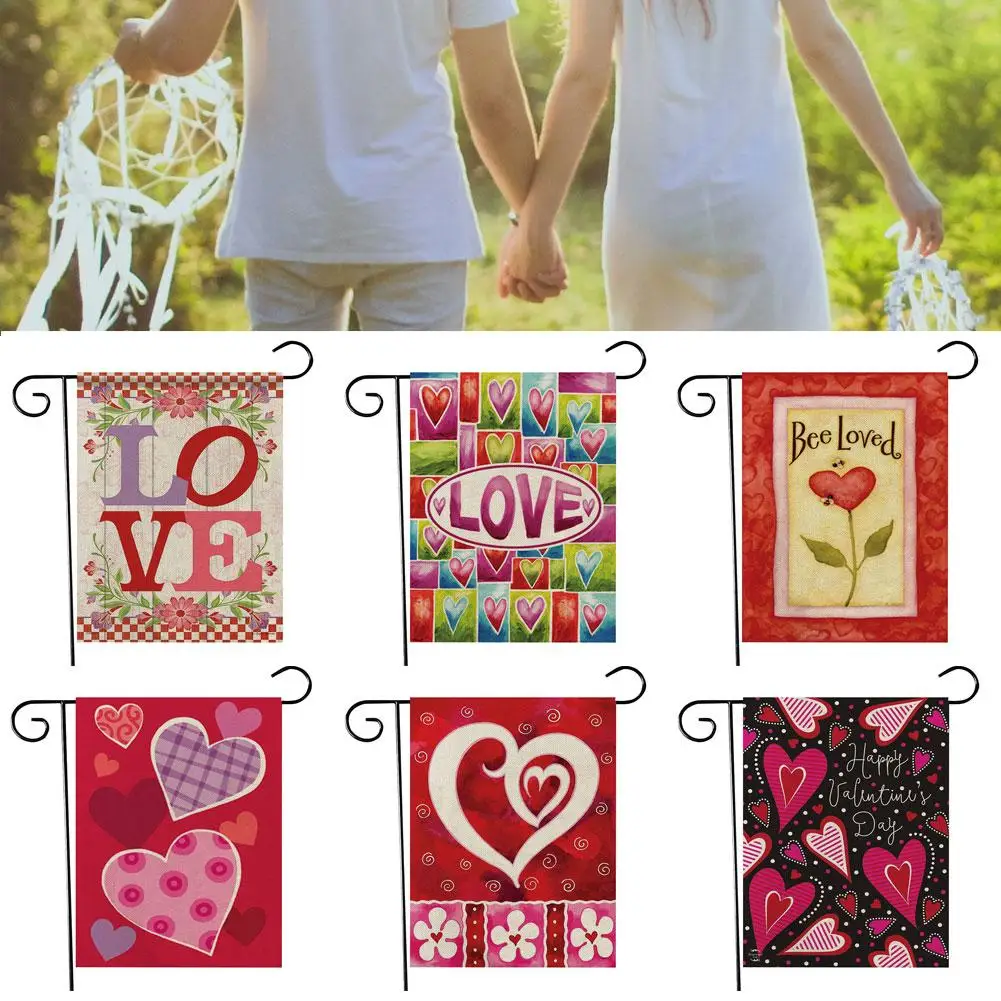 Реверсивный День Святого Валентина сад двор флаг фестиваль Вечеринка Любовь