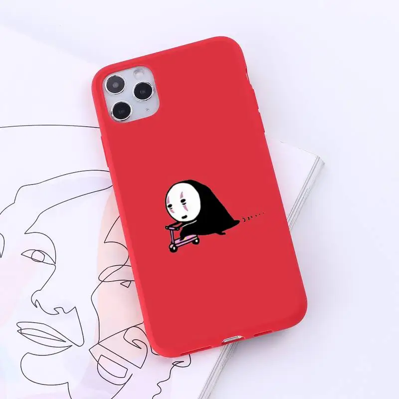 

Faceless man Phone Case Red Candy Color for iPhone 6 7 8 11 12 s mini pro X XS XR MAX Plus