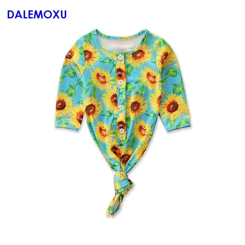 DALEMOXU спальный мешок для малышей с принтом подсолнуха стрейчевый длинными