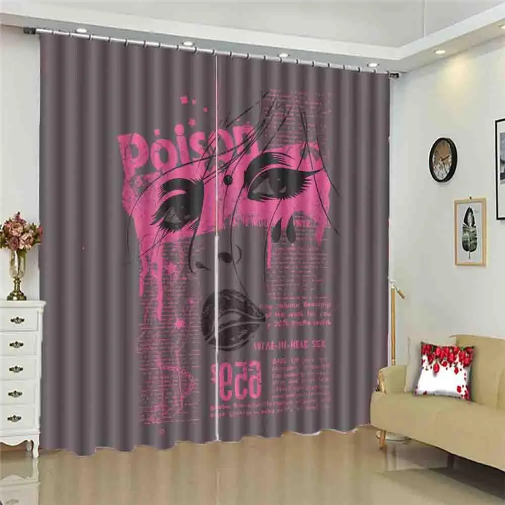 Затемняющие шторы в европейском стиле на заказ оконные занавески лицо для