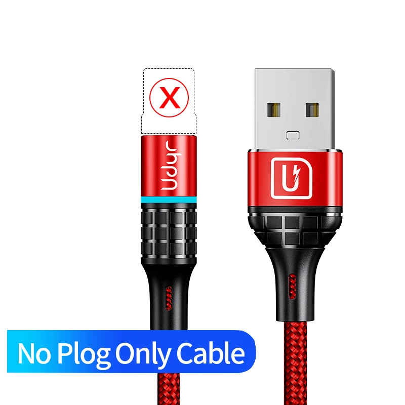 Only Red cable Udyr Магнитный кабель Micro usb type C зарядный кабель для samsung iPhone 7 6 зарядное устройство быстрый Магнитный кабель USB C Шнур адаптер для проводов - Цвет: Only Red cable