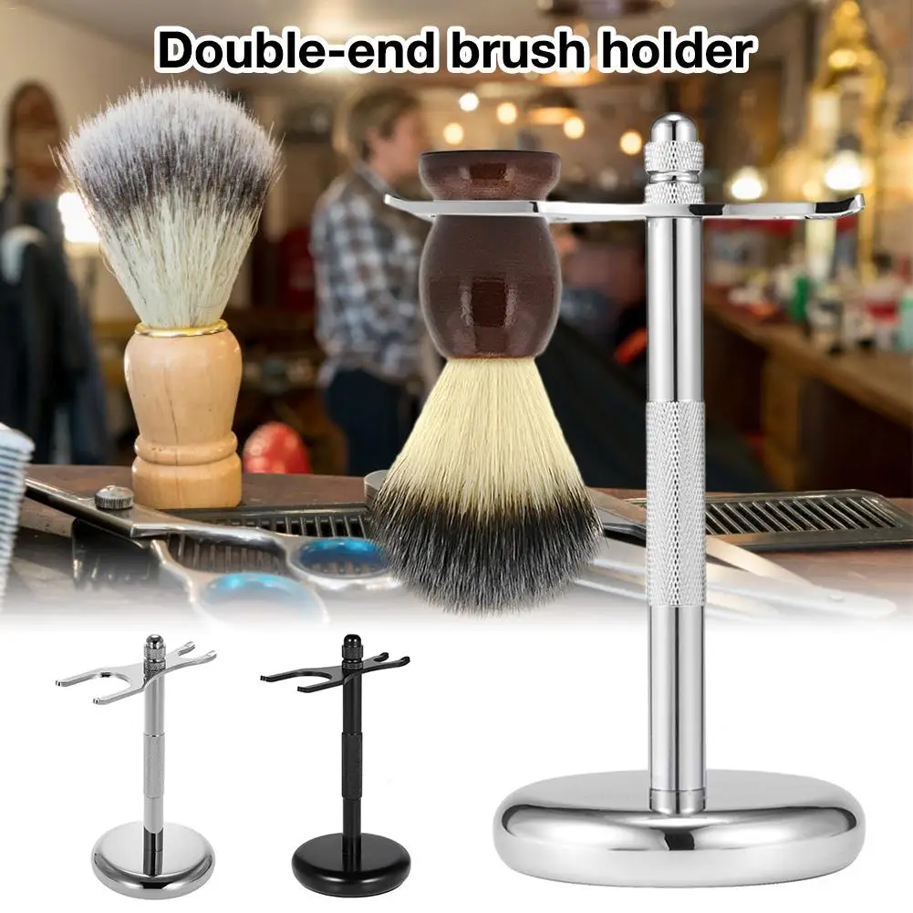 Deluxe Chrome Razor And Brush Stand - The Best Safety Stand. This Will Prolong Life Of Your Shaving |