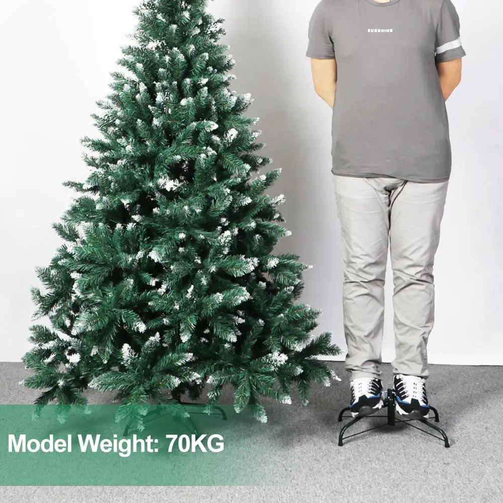 OurWarm 6 футов поддельная искусственная Флокированная Рождественская елка со