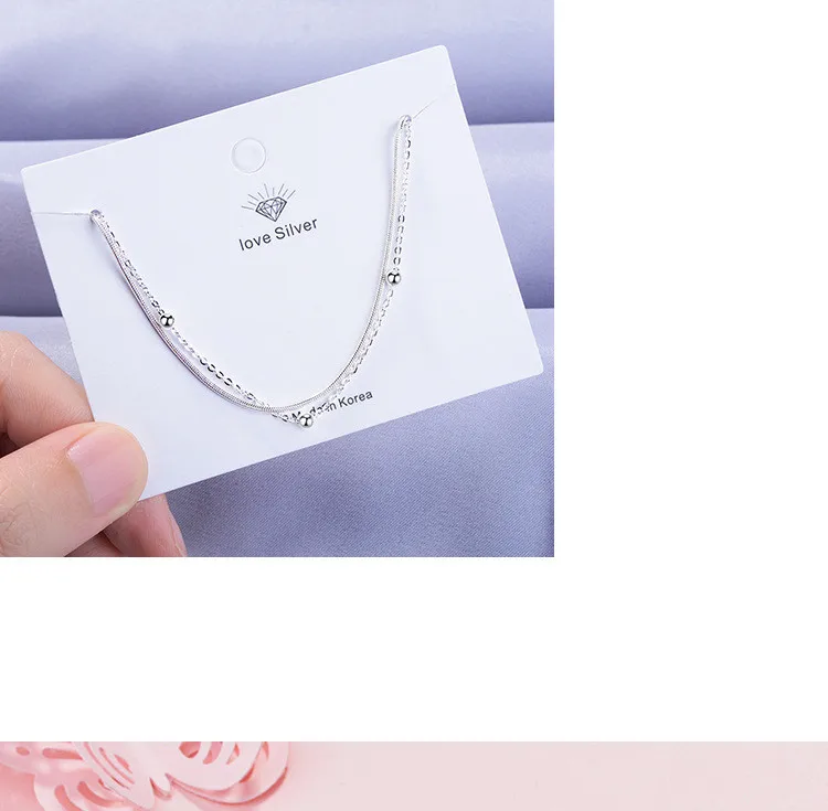 LULU-Свинья 925 чистого серебра браслет цепочка из змеиных костей круглые бусины ручной строка Ретро Женские Простые Модные аксессуары SL063