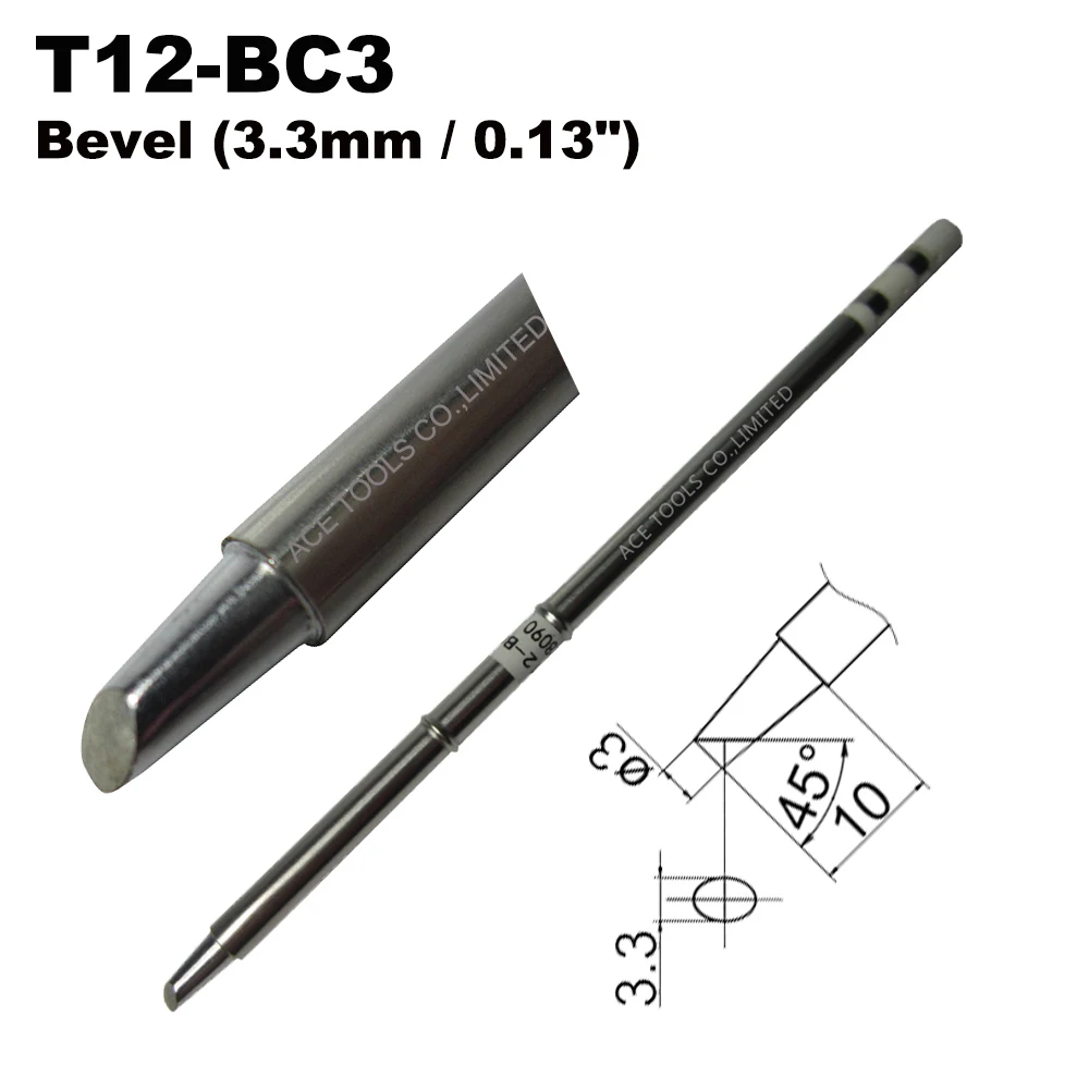 

5 PCS T12-BC3 Replace Soldering Tip for HAKKO FM-203FM-203 FM-204 FM-206 FX-951 FX-950 FX-952 FX-9501 FM-2028 FM-2027 FM-2021