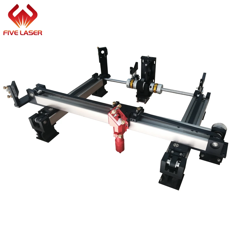Assembly laser machine 600*400mm XY linear guide with 60w laser tube for cutting thin wood MDF Acrylic leather and engraving enlarge