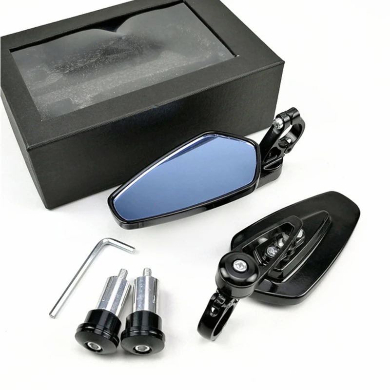 

7/8" Motorcycle Rearview Mirror 8cm Visual Diameter 2Pcs Aluminum Parking Mirror Handlebar Rear Mirrors