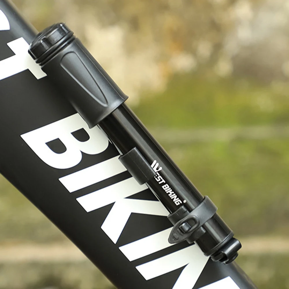 

WEST BIKING Portable Bicycle Pump Aluminum Alloy Tire Tube Mini High Pressure Pump Inflator Bike Tire Pump Cycling Air Inflator