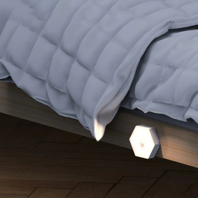 Светодиодный светильник с датчиком движения USB-зарядка прикроватная лампа для