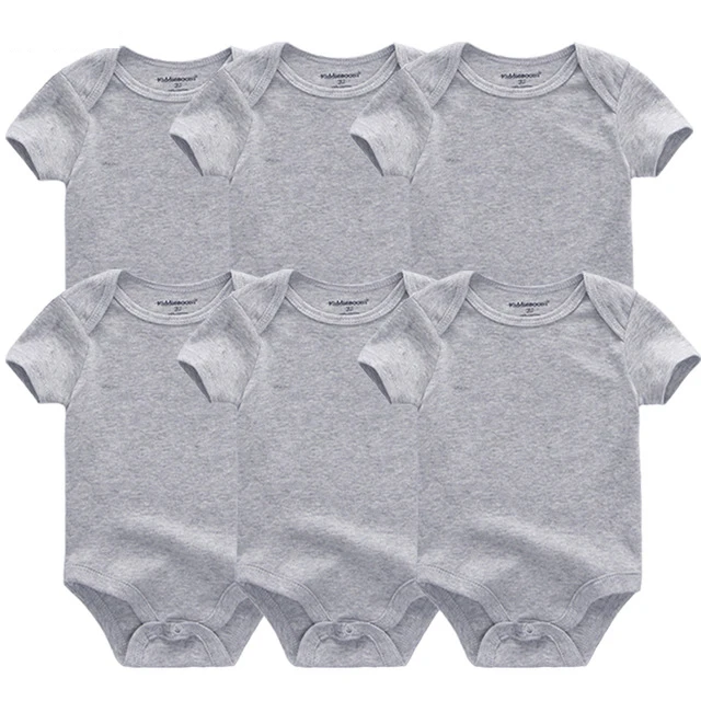 

5/6PCS Solid Short Sleeve Baby Girl Clothes Cotton Newborn Bodysuits Print Baby Boy Clothes Roupa de bebe Girls Baby Clothing
