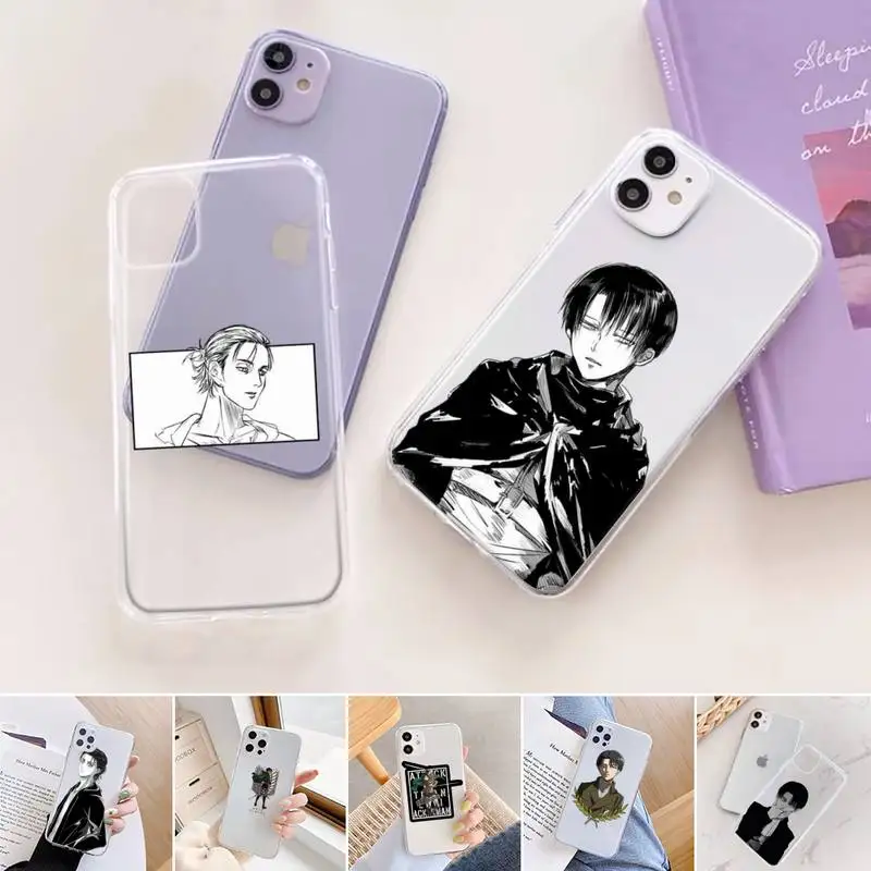

Anime attack on Titan Phone Case For iphone 12 11 mini x xs xr pro max 8 7 6s 6 5 5s 5c se plus Transparent soft