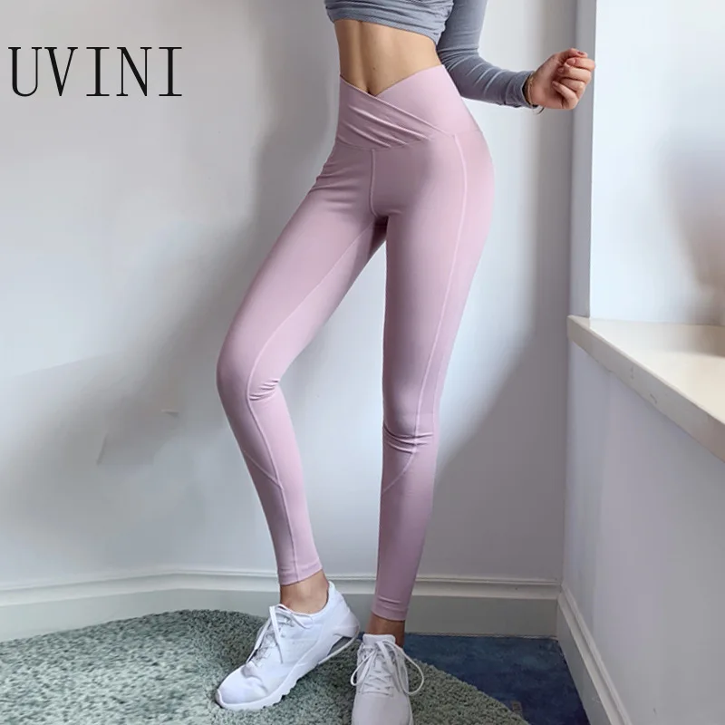 Леггинсы женские бесшовные с высокой талией для занятий йогой и фитнесом|Беговые