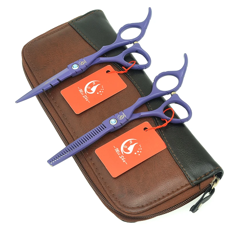 

Meisha 5.5/6 inch Hair Cutting Scissors Set Professional Hairdressing Thinning Shears with Bag Comb Barber Accessories A0064A
