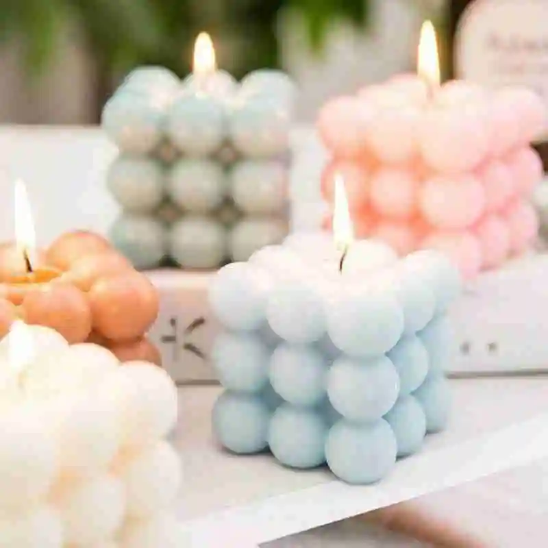 

Cube Aromatherapy Candle Silicone Mold Ball Small Cube DIY Candle Candle Mold Wax Soy Z9M5