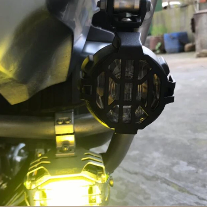 2 шт. черные мотоциклетные туман светильник протектор Металл абажур для лампы с