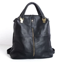 women leather backpacks black multi purpose dual use womens backpack black soft leather casual daypacks travel ladies bagpack