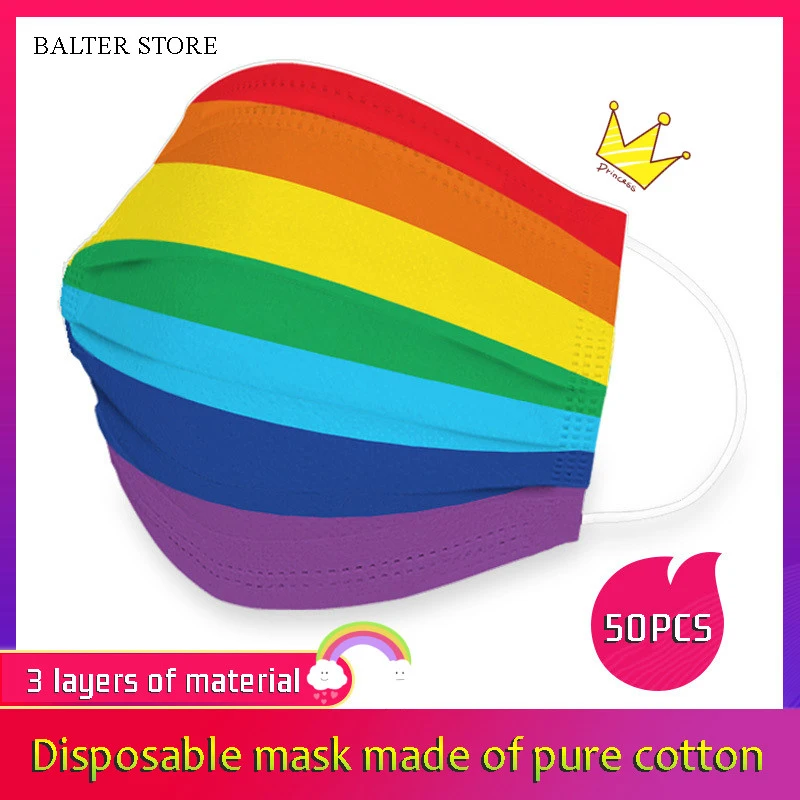 Одноразовые маски для лица Нетканые 3-слойные дышащие марлевые с ушными петлями