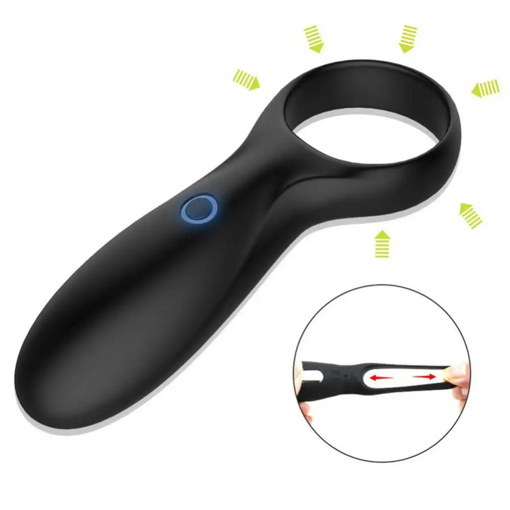 Соло Перезаряжаемые силикона задержки стопорное кольцо мужской мастурбатор 10