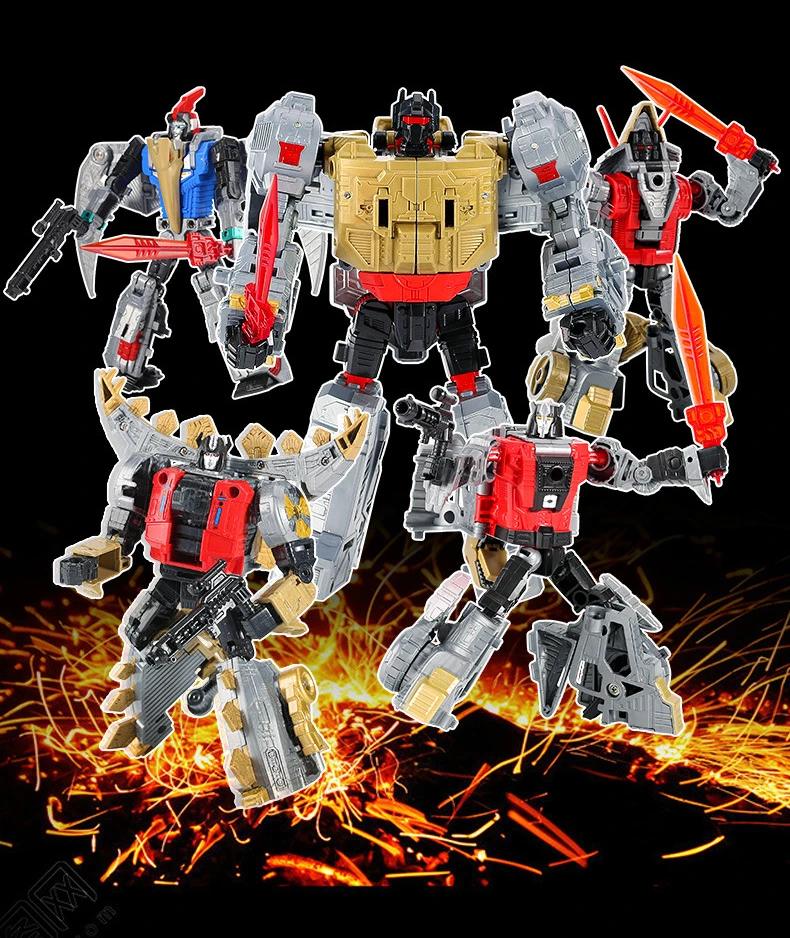 BMB BPF G1 трансформация фигурка Dinoking Volcanicus Grimlock Slag Sludge Snarl Swoop Slash Dinobot 5в1 игрушка-робот