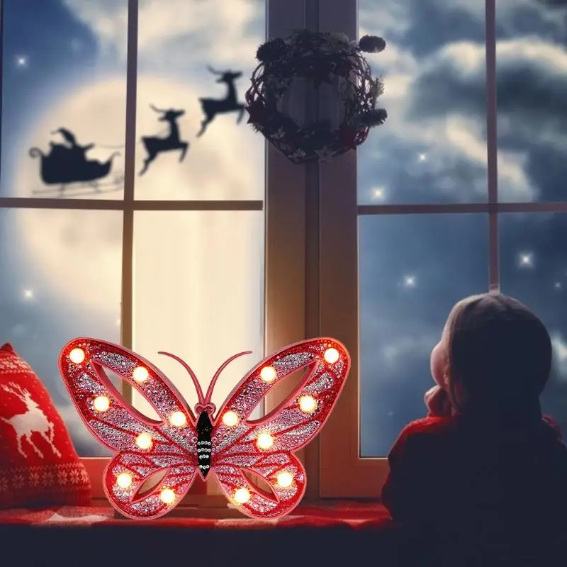 Алмазная живопись светильник DIY светодиодный 5D алмазное Рисование моделирование лампы подарки лампа с вышивкой Звезда Бабочка Рождество