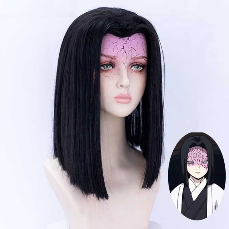 

Anime Comic Demon Slayer Kimetsu no Yaiba Cosplay Wigs Ubuyashiki Kagaya Cosplay Wig Heat Resistant Synthetic Wig Black Wigs