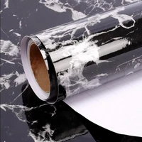 pvc self adhesive wallpaper marble decorative film black kitchen cabinet renovation home stciky paper decal wall stickers