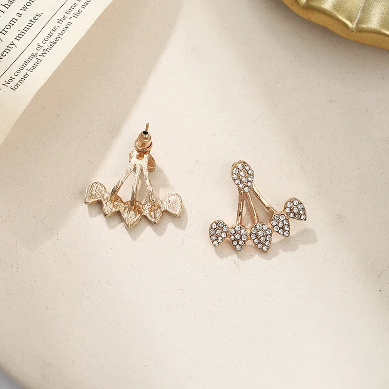 Full Diamond Star Personalized Earrings Female 2021 Retro Golden Metal Charming Jewelry Gift Party | Украшения и аксессуары