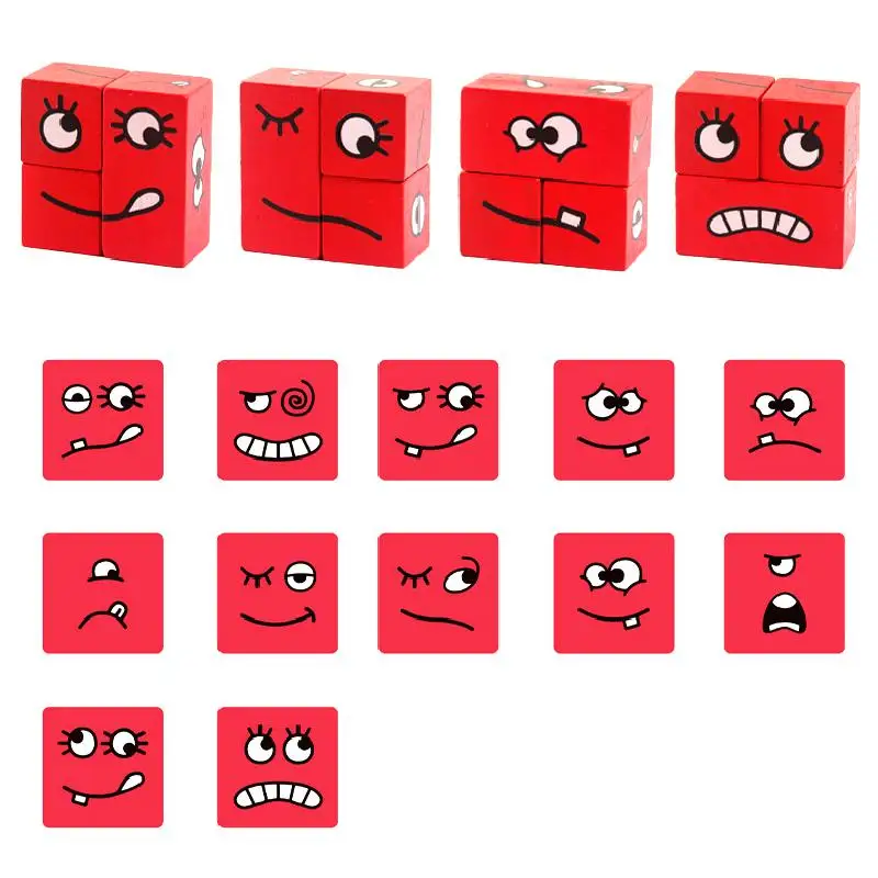 Монтессори образовательные геометрические меняющие лицо строительные блоки